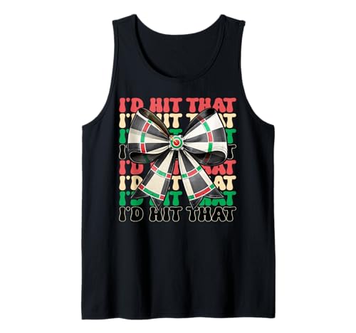 Darts Dartscheibe Dart Girl Mom Coquette Bow I'd Hit That Tank Top von Womens Coquette Bow Darts Dartboard Dart Gifts