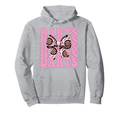 Darts Dartscheibe Dart Girl Mom Coquette Bow Pullover Hoodie von Womens Coquette Bow Darts Dartboard Dart Gifts
