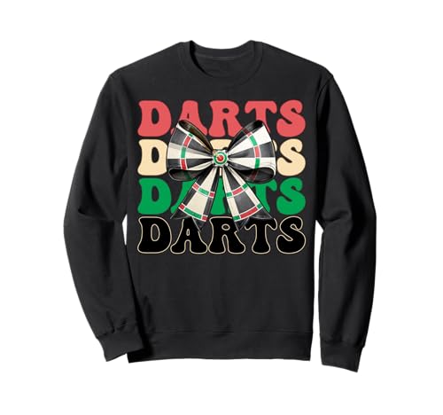 Darts Dartscheibe Dart Girl Mom Coquette Bow Sweatshirt von Womens Coquette Bow Darts Dartboard Dart Gifts