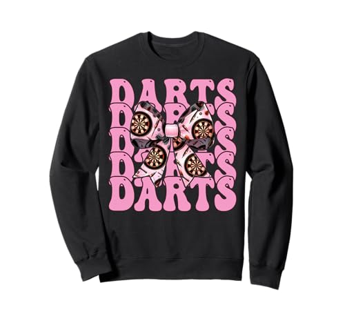 Darts Dartscheibe Dart Girl Mom Coquette Bow Sweatshirt von Womens Coquette Bow Darts Dartboard Dart Gifts