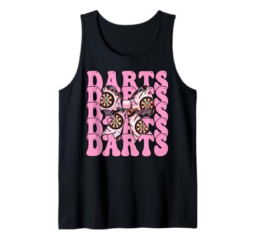 Darts Dartscheibe Dart Girl Mom Coquette Bow Tank Top von Womens Coquette Bow Darts Dartboard Dart Gifts