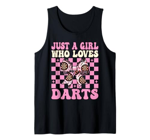Just A Girl Who Loves Darts Dartscheibe Dart Girl Coquette Bow Tank Top von Womens Coquette Bow Darts Dartboard Dart Gifts