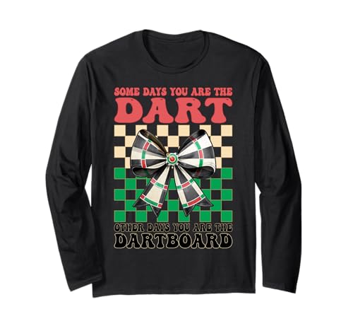 Some Days You Are The Dart Dartscheibe Girl Coquette Bow Langarmshirt von Womens Coquette Bow Darts Dartboard Dart Gifts