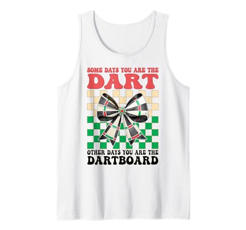 Some Days You Are The Dart Dartscheibe Girl Coquette Bow Tank Top von Womens Coquette Bow Darts Dartboard Dart Gifts