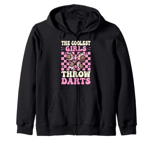 The Coolest Girls Throw Darts Dartscheibe Dart Girl Coquette Kapuzenjacke von Womens Coquette Bow Darts Dartboard Dart Gifts