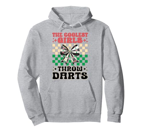 The Coolest Girls Throw Darts Dartscheibe Dart Girl Coquette Pullover Hoodie von Womens Coquette Bow Darts Dartboard Dart Gifts