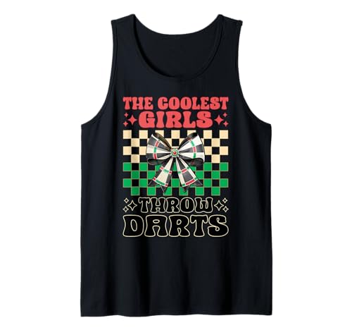 The Coolest Girls Throw Darts Dartscheibe Dart Girl Coquette Tank Top von Womens Coquette Bow Darts Dartboard Dart Gifts