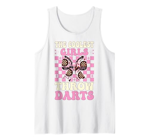 The Coolest Girls Throw Darts Dartscheibe Dart Girl Coquette Tank Top von Womens Coquette Bow Darts Dartboard Dart Gifts