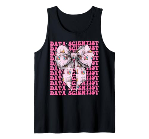Data Scientist Science Graph Girl Kokettenschleife, rosa Tank Top von Womens Coquette Bow Data Scientist Science Gifts