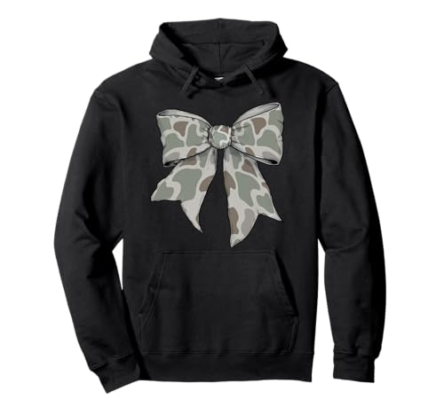 Hirsch Jagd Jäger Camouflage Camo Mädchen Kokette Schleife Pullover Hoodie Hirsch Jagd Jäger Camouflage Camo Mädchen Kokette Schleife Pullover Hoodie von Womens Coquette Bow Deer Hunting Hunter Gifts