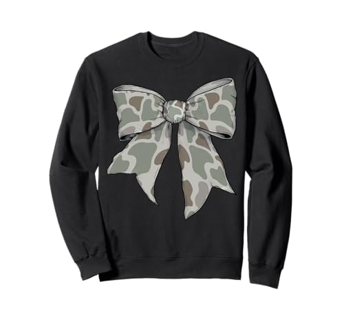 Hirsch Jagd Jäger Camouflage Camo Mädchen Kokette Schleife Sweatshirt Hirsch Jagd Jäger Camouflage Camo Mädchen Kokette Schleife Sweatshirt von Womens Coquette Bow Deer Hunting Hunter Gifts