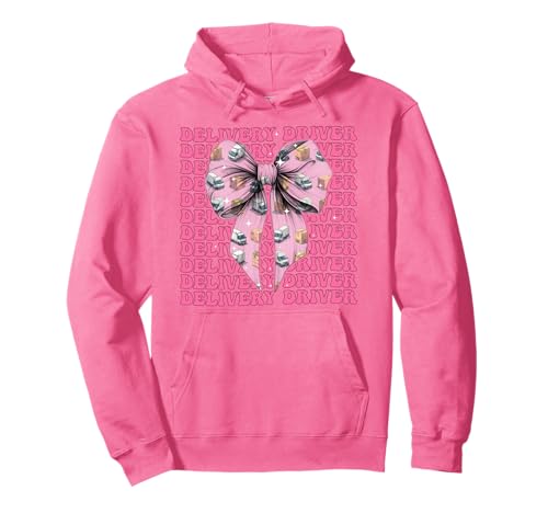 Zustellung Fahrer Paket Kurier Lieferwagen Girl Coquette Pullover Hoodie Zustellung Fahrer Paket Kurier Lieferwagen Girl Coquette Pullover Hoodie von Womens Coquette Bow Delivery Driver Parcel Gifts