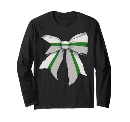 Demiromantic Pride Flag LGBTQ Coquette Bow für Mädchen Langarmshirt von Womens Coquette Bow Demiromantic Pride LGBTQ Gifts