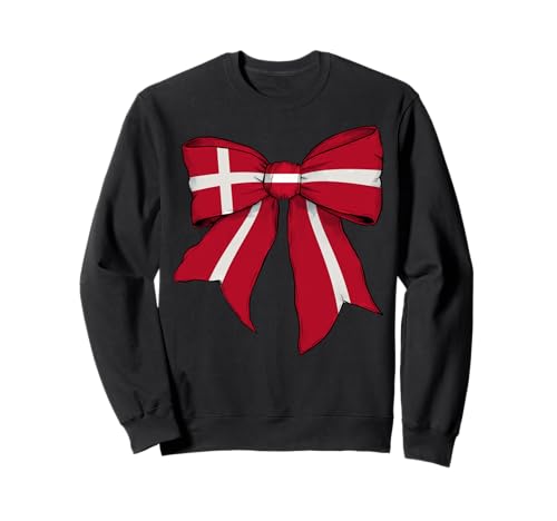 Dänemark Dänemark Dänemark Pride Flag Girl Coquette Bow Ribbon Sweatshirt Dänemark Dänemark Dänemark Pride Flag Girl Coquette Bow Ribbon Sweatshirt von Womens Coquette Bow Denmark Heritage Flag Gifts
