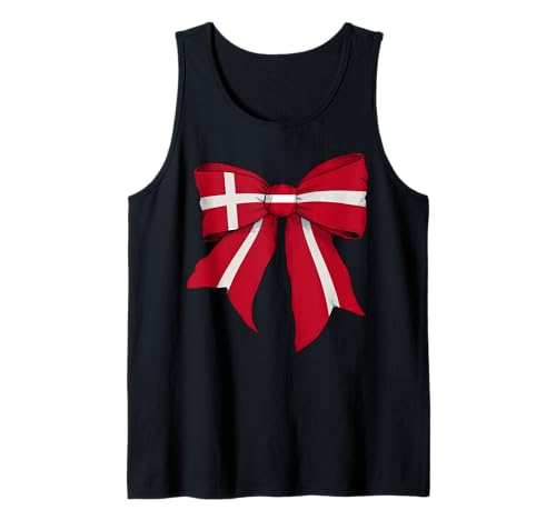 Dänemark Dänemark Dänemark Pride Flag Girl Coquette Bow Ribbon Tank Top Dänemark Dänemark Dänemark Pride Flag Girl Coquette Bow Ribbon Tank Top von Womens Coquette Bow Denmark Heritage Flag Gifts
