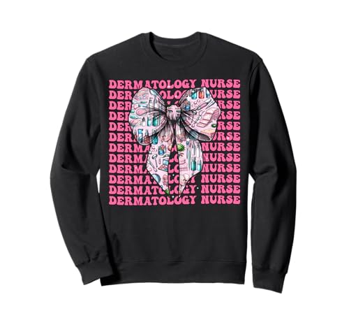 Dermatologie Krankenschwester Derm Girl Kokette Schleife Rosa Band Sweatshirt von Womens Coquette Bow Dermatology Nurse Derm Gifts