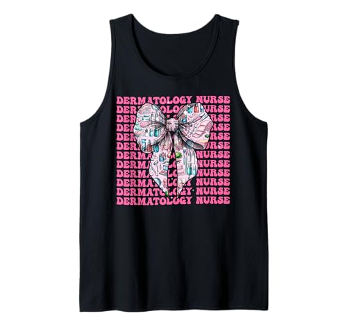 Dermatologie Krankenschwester Derm Girl Kokette Schleife Rosa Band Tank Top von Womens Coquette Bow Dermatology Nurse Derm Gifts