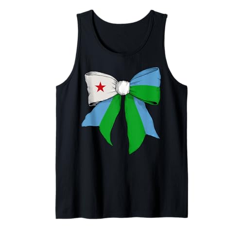 Dschibuti Dschibuti-Flagge, Mädchen, Kokette Schleife Tank Top Dschibuti Dschibuti-Flagge, Mädchen, Kokette Schleife Tank Top von Womens Coquette Bow Djibouti Heritage Flag Gifts