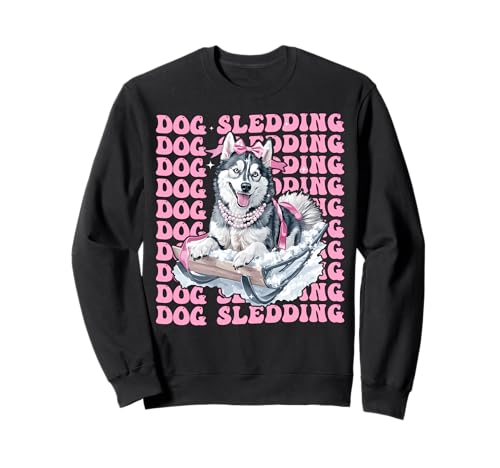Hundeschlitten Mushing Sports Girl Kokette Schleife Rosa Sweatshirt Hundeschlitten Mushing Sports Girl Kokette Schleife Rosa Sweatshirt von Womens Coquette Bow Dog Sledding Mushing Gifts