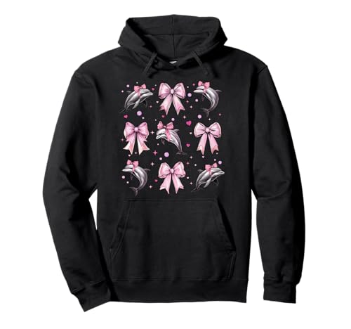 Delphin Ocean Tier Mädchen Kokette Schleife Rosa Pullover Hoodie Delphin Ocean Tier Mädchen Kokette Schleife Rosa Pullover Hoodie von Womens Coquette Bow Dolphin Ocean Animal Gifts