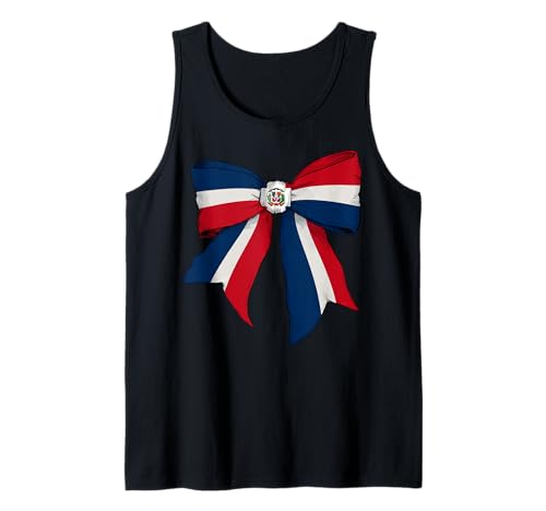 Dominikanische Republik Dominikanische Stolz Flagge Mädchen Kokette Schleife Tank Top Dominikanische Republik Dominikanische Stolz Flagge Mädchen Kokette Schleife Tank Top von Womens Coquette Bow Dominican Republic Gifts