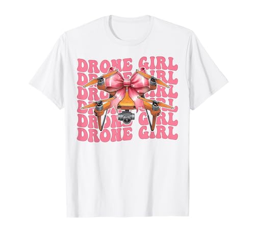 Drohne Mädchen Drohne Pilot RC Quadcopter Mädchen T-Shirt von Womens Coquette Bow Drone Pilot Quadcopter Gifts