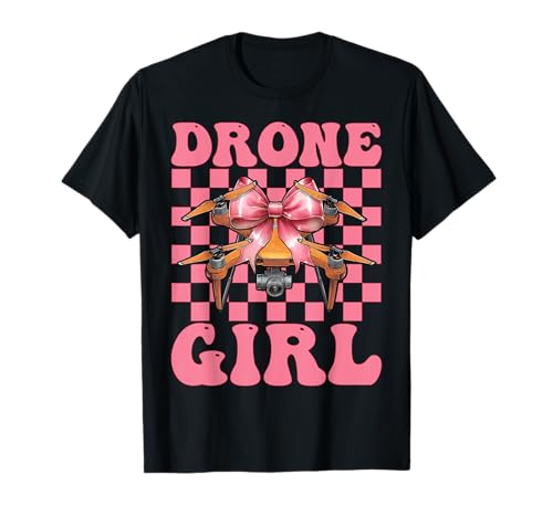Drohne Mädchen Drohne Pilot RC Quadcopter Mädchen T-Shirt von Womens Coquette Bow Drone Pilot Quadcopter Gifts