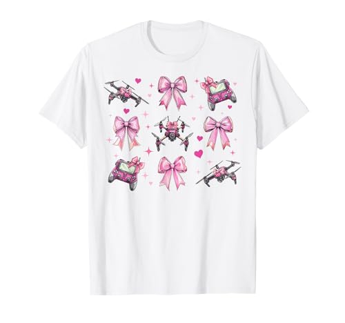 Drohne Pilot Quadcopter RC Girl Coquette Bow Pink Mom T-Shirt Drohne Pilot Quadcopter RC Girl Coquette Bow Pink Mom T-Shirt von Womens Coquette Bow Drone Pilot Quadcopter Gifts