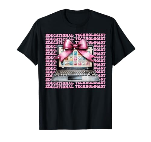 Educational Technologist Tech Girl Kokette Schleife Rosa Band T-Shirt Educational Technologist Tech Girl Kokette Schleife Rosa Band T-Shirt von Womens Coquette Bow Educational Technologist Gifts