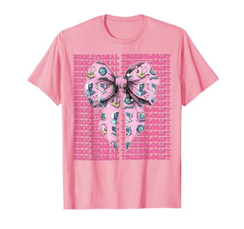 Educational Technologist Tech Girl Kokette Schleife Rosa Band T-Shirt Educational Technologist Tech Girl Kokette Schleife Rosa Band T-Shirt von Womens Coquette Bow Educational Technologist Gifts