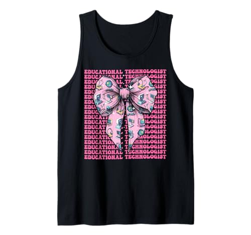 Educational Technologist Tech Girl Kokette Schleife Rosa Band Tank Top Educational Technologist Tech Girl Kokette Schleife Rosa Band Tank Top von Womens Coquette Bow Educational Technologist Gifts