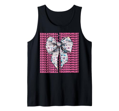 Educational Technologist Tech Girl Kokette Schleife Rosa Band Tank Top Educational Technologist Tech Girl Kokette Schleife Rosa Band Tank Top von Womens Coquette Bow Educational Technologist Gifts