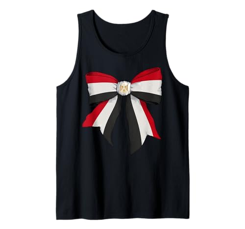 Ägypten Ägypten Pride Flagge Mädchen Kokette Schleife Band Tank Top Ägypten Ägypten Pride Flagge Mädchen Kokette Schleife Band Tank Top von Womens Coquette Bow Egypt Heritage Flag Gifts