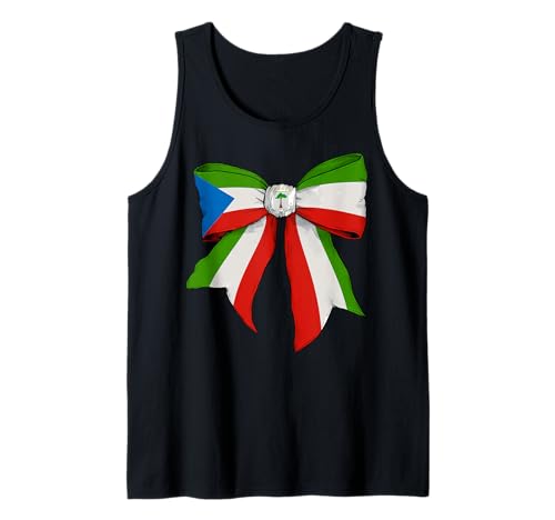 Äquatorialguinea Äquatorialguinea Pride Girl Kokette Bogen Tank Top Äquatorialguinea Äquatorialguinea Pride Girl Kokette Bogen Tank Top von Womens Coquette Bow Equatorial Guinea Gifts
