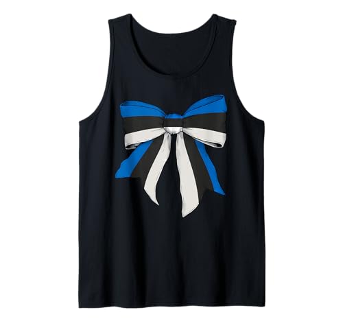 Estland Estland Pride Flag Girl Coquette Bow Ribbon Tank Top von Womens Coquette Bow Estonia Heritage Flag Gifts
