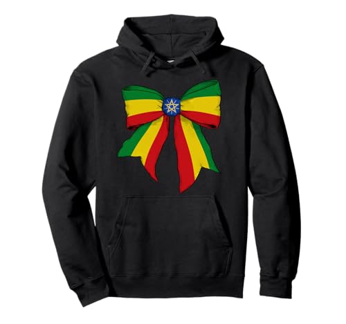 Äthiopien Äthiopien Stolz Flagge Mädchen Kokette Schleife Band Pullover Hoodie von Womens Coquette Bow Ethiopia Heritage Flag Gifts