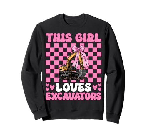 Dieses Mädchen liebt Baggerfahrer HEO Coquette Sweatshirt von Womens Coquette Bow Excavator Operator HEO Gifts
