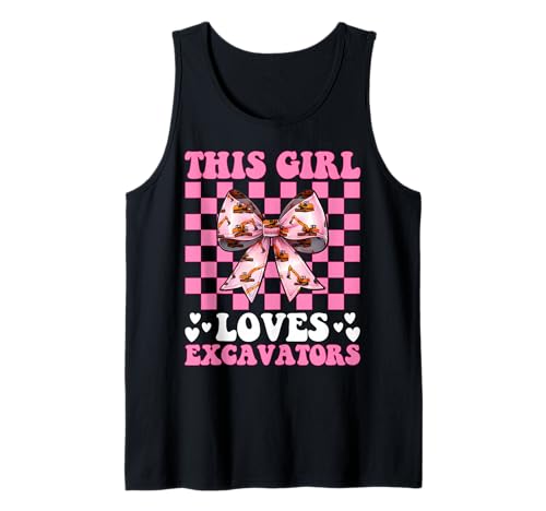 Dieses Mädchen liebt Baggerfahrer HEO Coquette Tank Top von Womens Coquette Bow Excavator Operator HEO Gifts