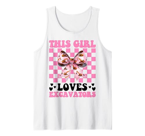 Dieses Mädchen liebt Baggerfahrer HEO Coquette Tank Top von Womens Coquette Bow Excavator Operator HEO Gifts