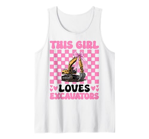 Dieses Mädchen liebt Baggerfahrer HEO Coquette Tank Top von Womens Coquette Bow Excavator Operator HEO Gifts