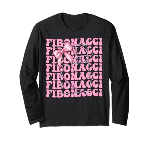 Fibonacci Goldener Schnitt Heilige Geometrie Mädchen Kokette Bogen Langarmshirt von Womens Coquette Bow Fibonacci Golden Ratio Gifts