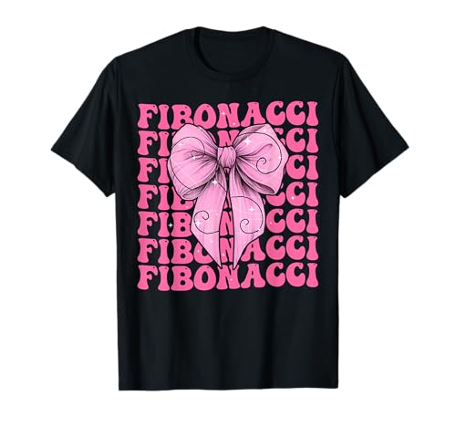 Fibonacci Goldener Schnitt Heilige Geometrie Mädchen Kokette Bogen T-Shirt von Womens Coquette Bow Fibonacci Golden Ratio Gifts