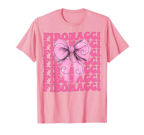 Fibonacci Goldener Schnitt Heilige Geometrie Mädchen Kokette Bogen T-Shirt von Womens Coquette Bow Fibonacci Golden Ratio Gifts