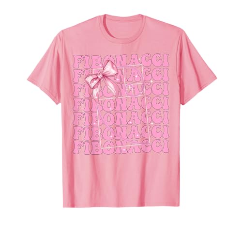 Fibonacci Goldener Schnitt Heilige Geometrie Mädchen Kokette Bogen T-Shirt von Womens Coquette Bow Fibonacci Golden Ratio Gifts