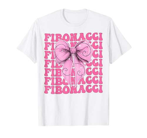 Fibonacci Goldener Schnitt Heilige Geometrie Mädchen Kokette Bogen T-Shirt Fibonacci Goldener Schnitt Heilige Geometrie Mädchen Kokette Bogen T-Shirt von Womens Coquette Bow Fibonacci Golden Ratio Gifts