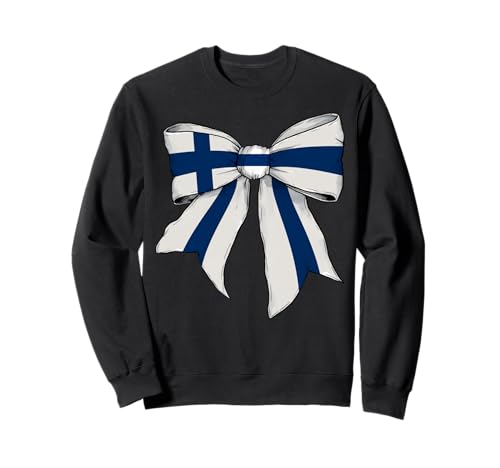 Finnland Finnland Pride Flagge Mädchen Kokette Schleife Band Sweatshirt Finnland Finnland Pride Flagge Mädchen Kokette Schleife Band Sweatshirt von Womens Coquette Bow Finland Heritage Flag Gifts