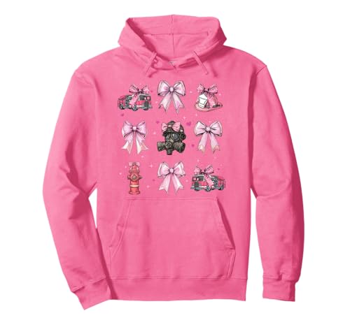 Kokettenschleife für Feuerwehrmänner, für Mädchen, Rosa Pullover Hoodie Kokettenschleife für Feuerwehrmänner, für Mädchen, Rosa Pullover Hoodie von Womens Coquette Bow Firefighting Firefighter Gifts