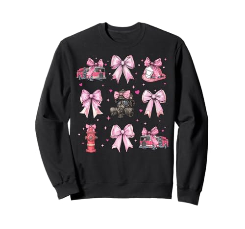 Kokettenschleife für Feuerwehrmänner, für Mädchen, Rosa Sweatshirt Kokettenschleife für Feuerwehrmänner, für Mädchen, Rosa Sweatshirt von Womens Coquette Bow Firefighting Firefighter Gifts