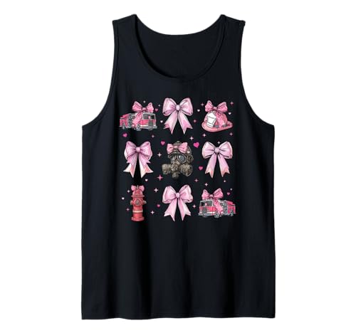 Kokettenschleife für Feuerwehrmänner, für Mädchen, Rosa Tank Top Kokettenschleife für Feuerwehrmänner, für Mädchen, Rosa Tank Top von Womens Coquette Bow Firefighting Firefighter Gifts
