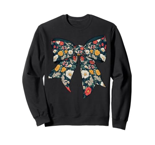 Florales Muster Blumen Mädchen Kokette Schleife Band Hippie Sweatshirt Florales Muster Blumen Mädchen Kokette Schleife Band Hippie Sweatshirt von Womens Coquette Bow Floral Pattern Flower Gifts